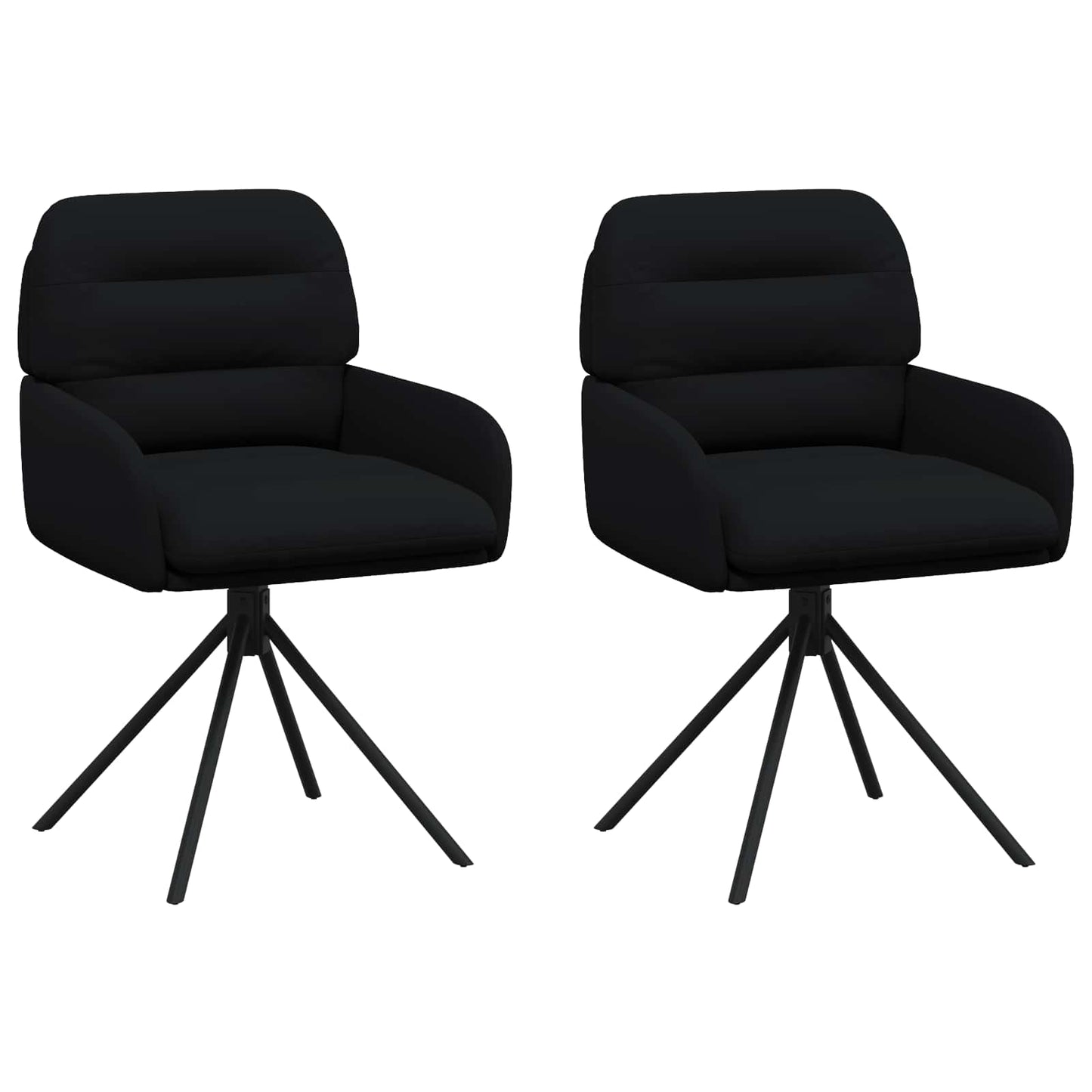 Draai Eetstoelen 2 pcs Kunstleer Zwart 59 x 59,5 x 90 cm is nu te koop bij PeponiXL, paradijselijk wonen!