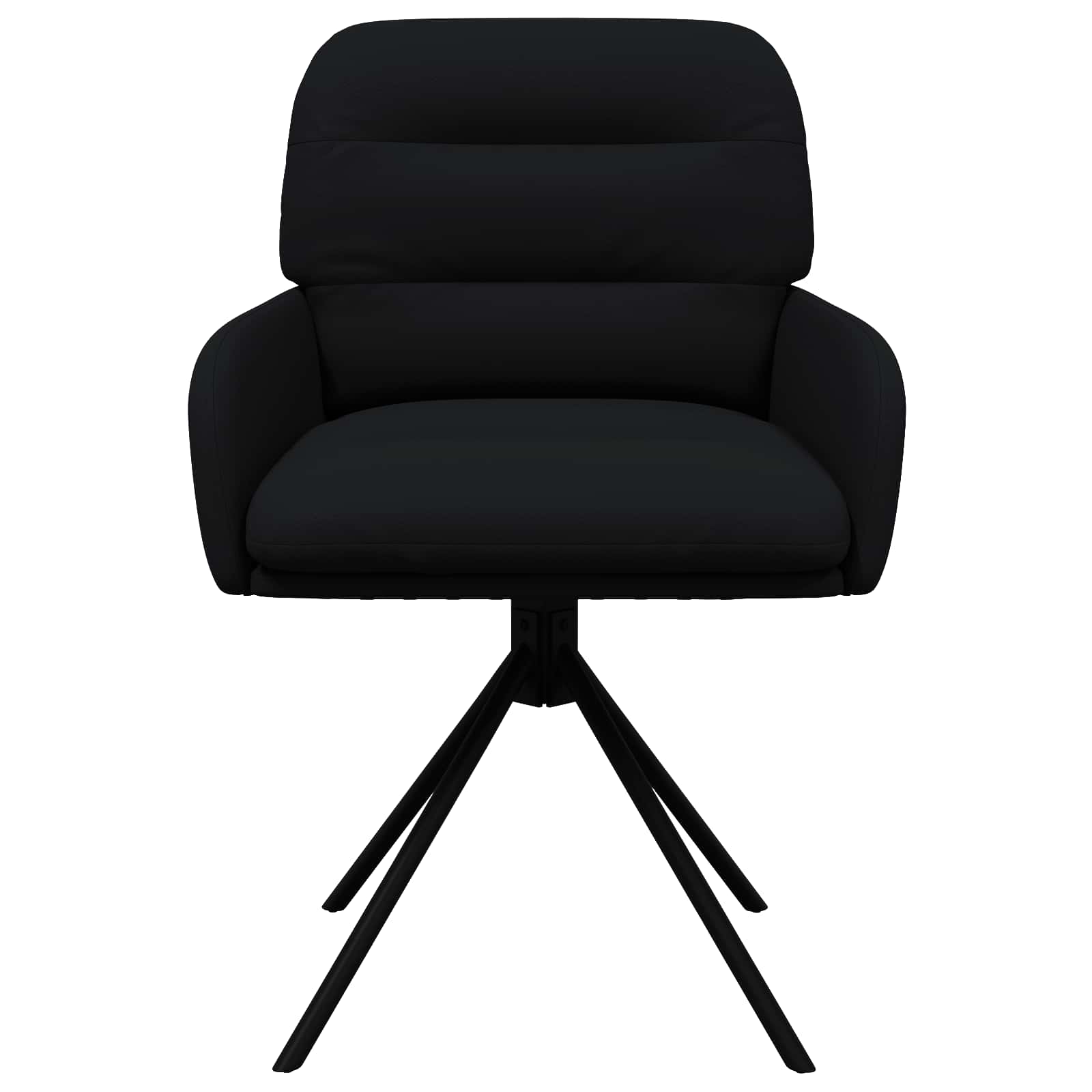 Draai Eetstoelen 2 pcs Kunstleer Zwart 59 x 59,5 x 90 cm is nu te koop bij PeponiXL, paradijselijk wonen!