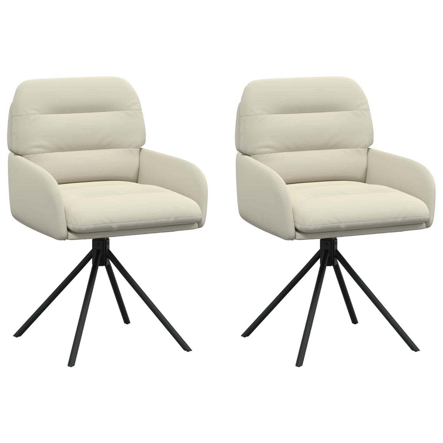 Draai Eetstoelen 2 pcs Kunstleer Crèmekleurig 59 x 59,5 x 90 cm is nu te koop bij PeponiXL, paradijselijk wonen!