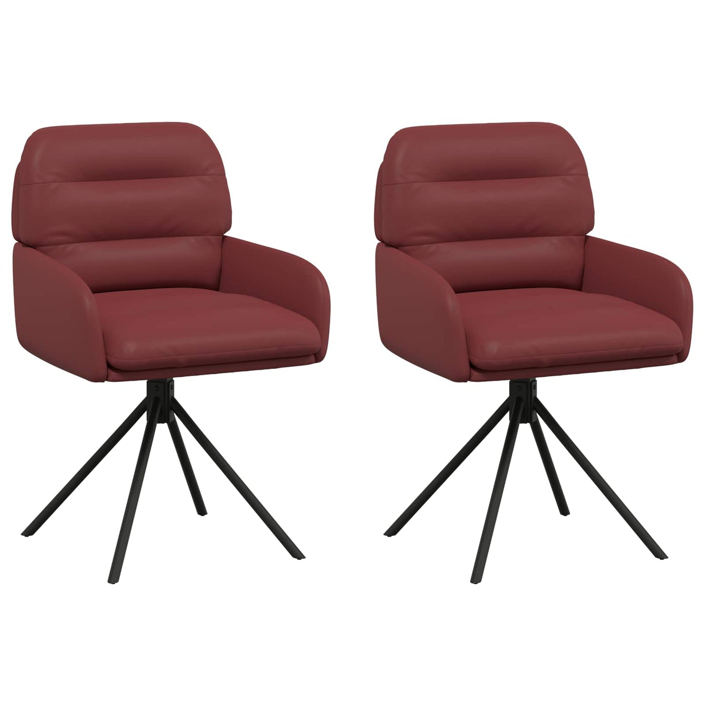 Draai Eetstoelen 2 pcs Kunstleer Wijnrood 59x59,5x90cm is nu te koop bij PeponiXL, paradijselijk wonen!