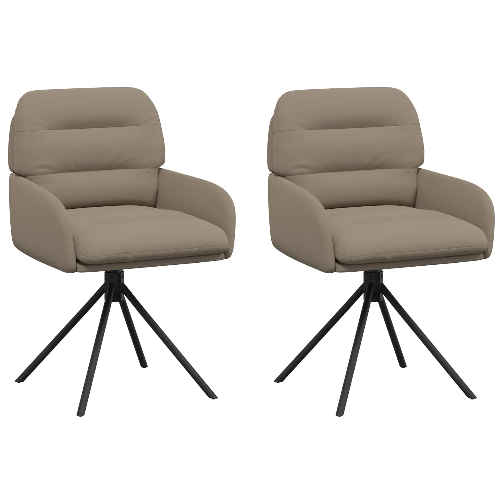 Draai Eetstoelen 2 pcs Kunstleer Cappuccino 59x59,5x90cm is nu te koop bij PeponiXL, paradijselijk wonen!