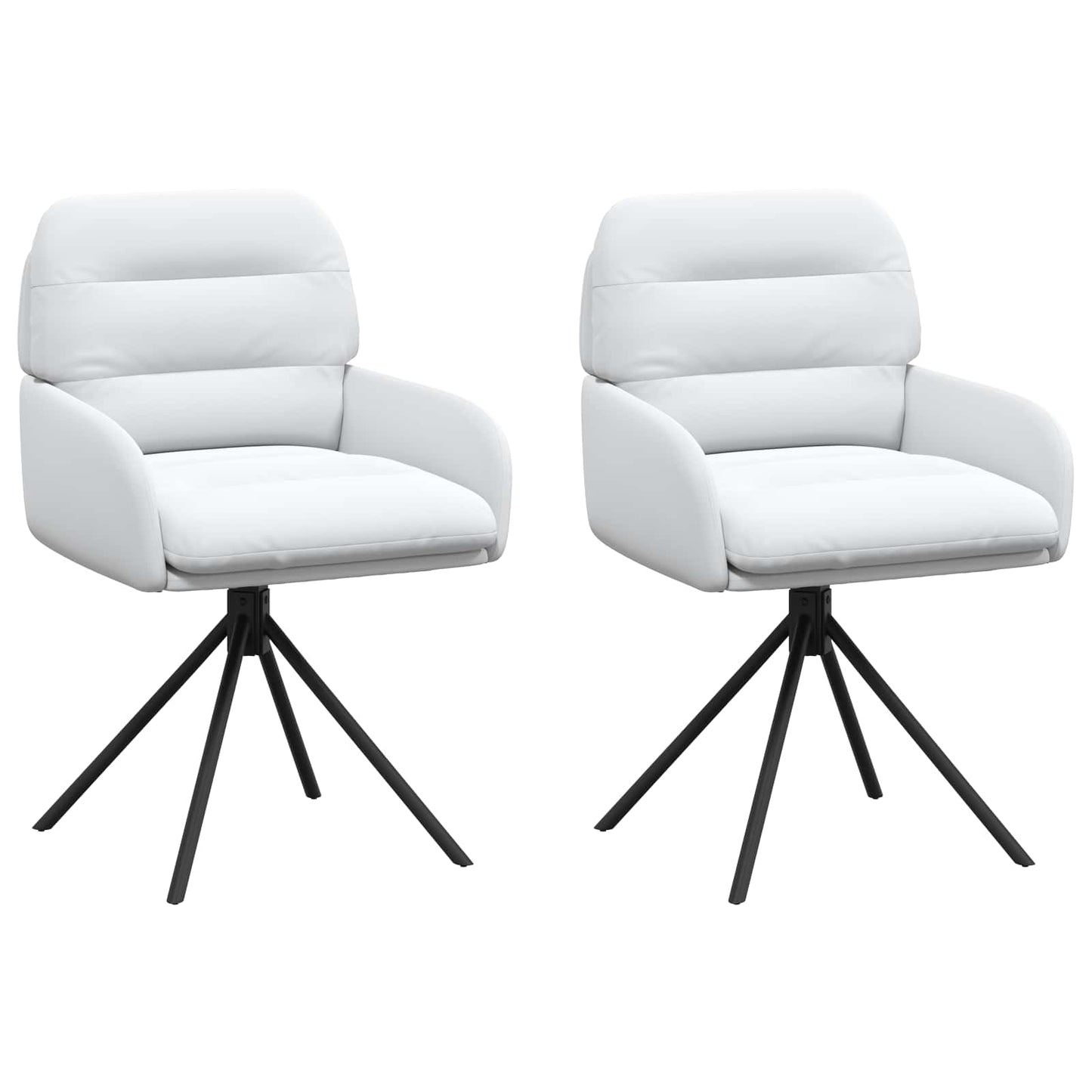 Draai Eetstoelen 2 pcs Kunstleer Wit 59 x 59,5 x 90 cm is nu te koop bij PeponiXL, paradijselijk wonen!