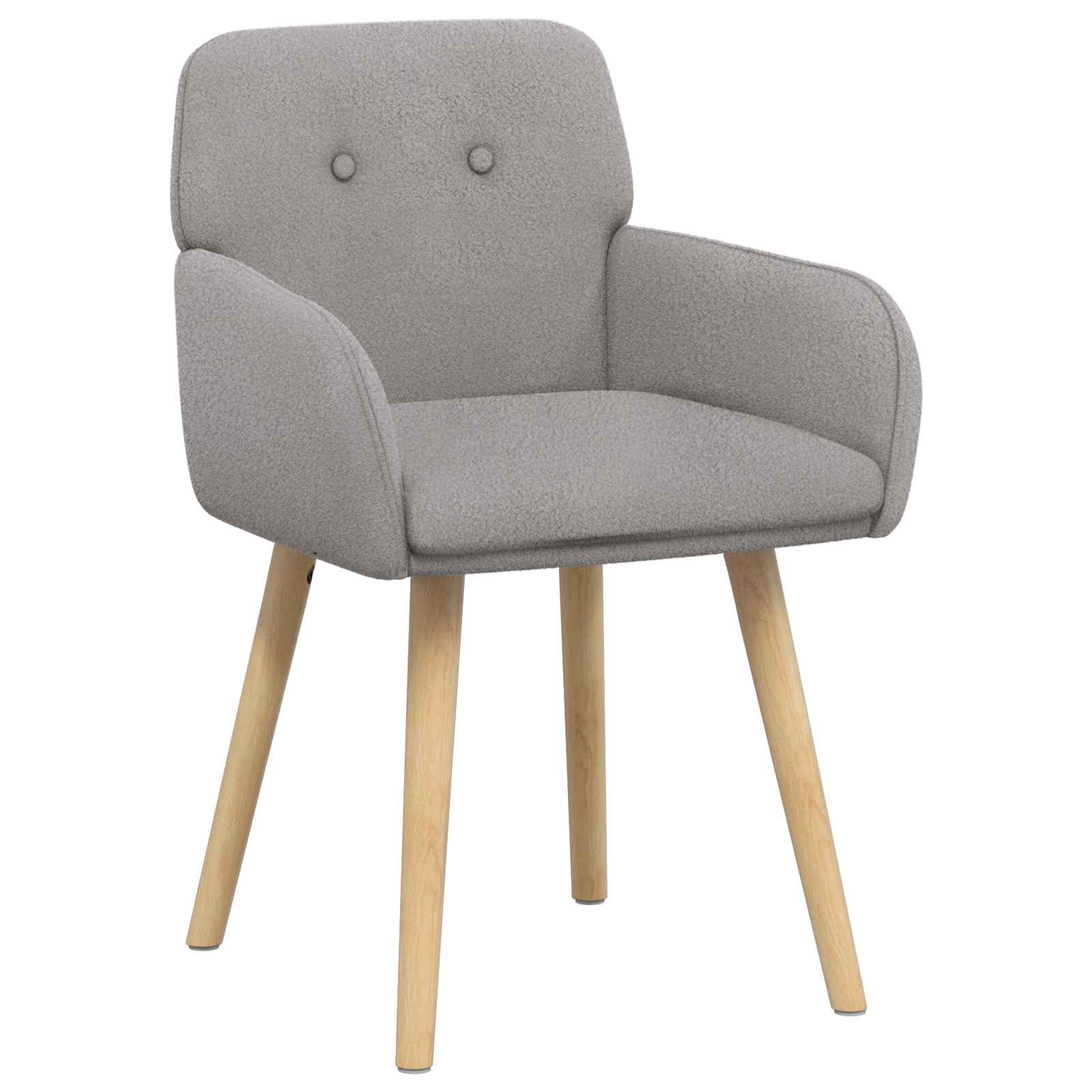 Eettafelstoelen 2 pcs Bouclé Lichtgrijs 59 x 57 x 85 cm is nu te koop bij PeponiXL, paradijselijk wonen!
