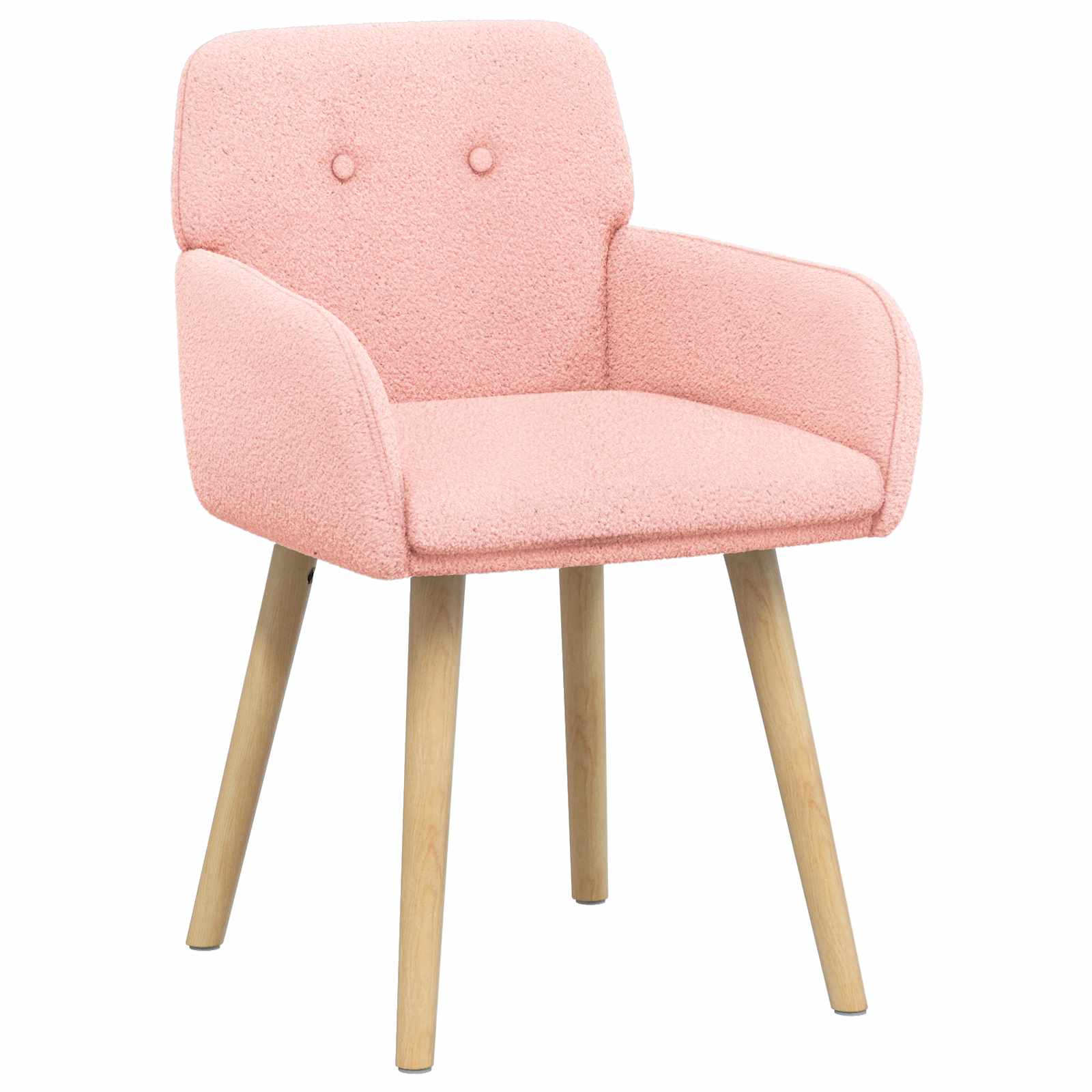 Eettafelstoelen 2 pcs Bouclé Roze 59 x 57 x 85 cm is nu te koop bij PeponiXL, paradijselijk wonen!