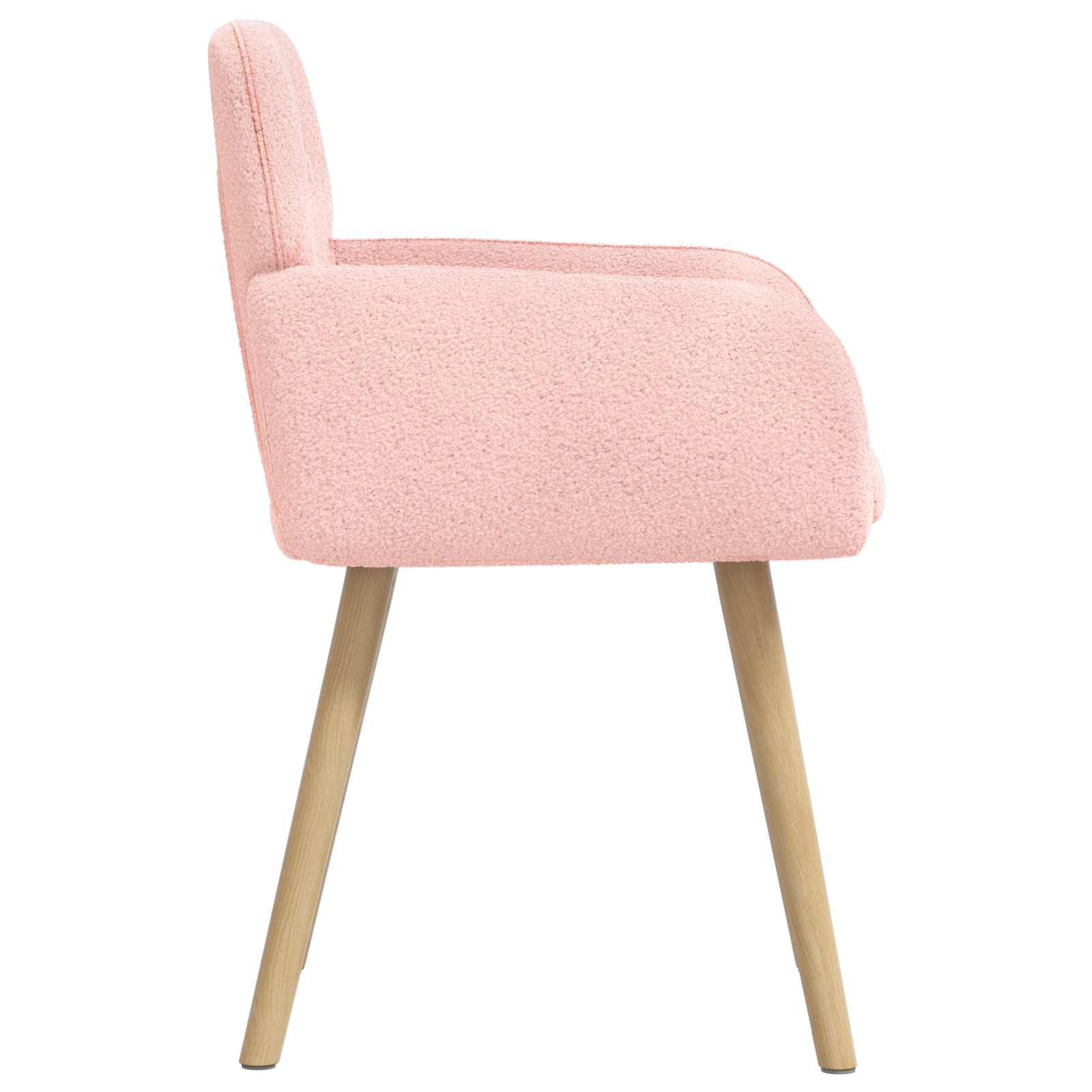 Eettafelstoelen 2 pcs Bouclé Roze 59 x 57 x 85 cm is nu te koop bij PeponiXL, paradijselijk wonen!