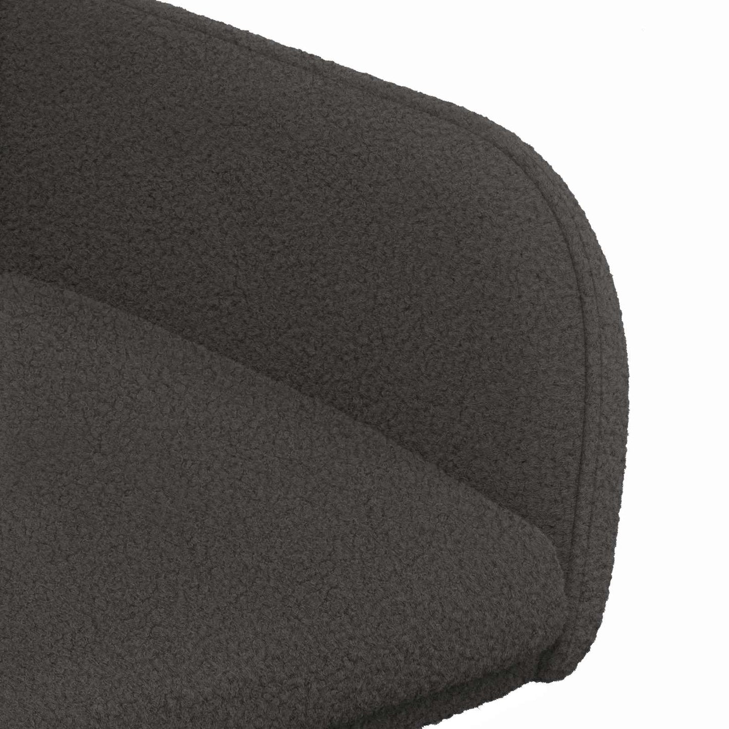 Eettafelstoelen 2 pcs Bouclé Donkergrijs 59 x 57 x 85 cm is nu te koop bij PeponiXL, paradijselijk wonen!