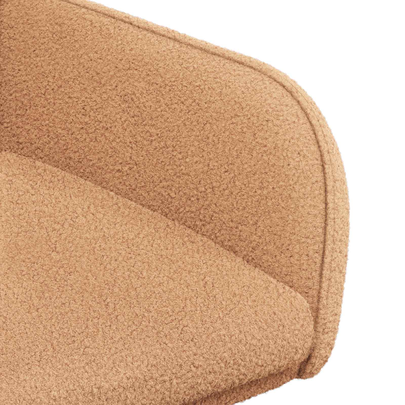 Eettafelstoelen 2 pcs Bouclé Beige 59 x 57 x 85 cm is nu te koop bij PeponiXL, paradijselijk wonen!