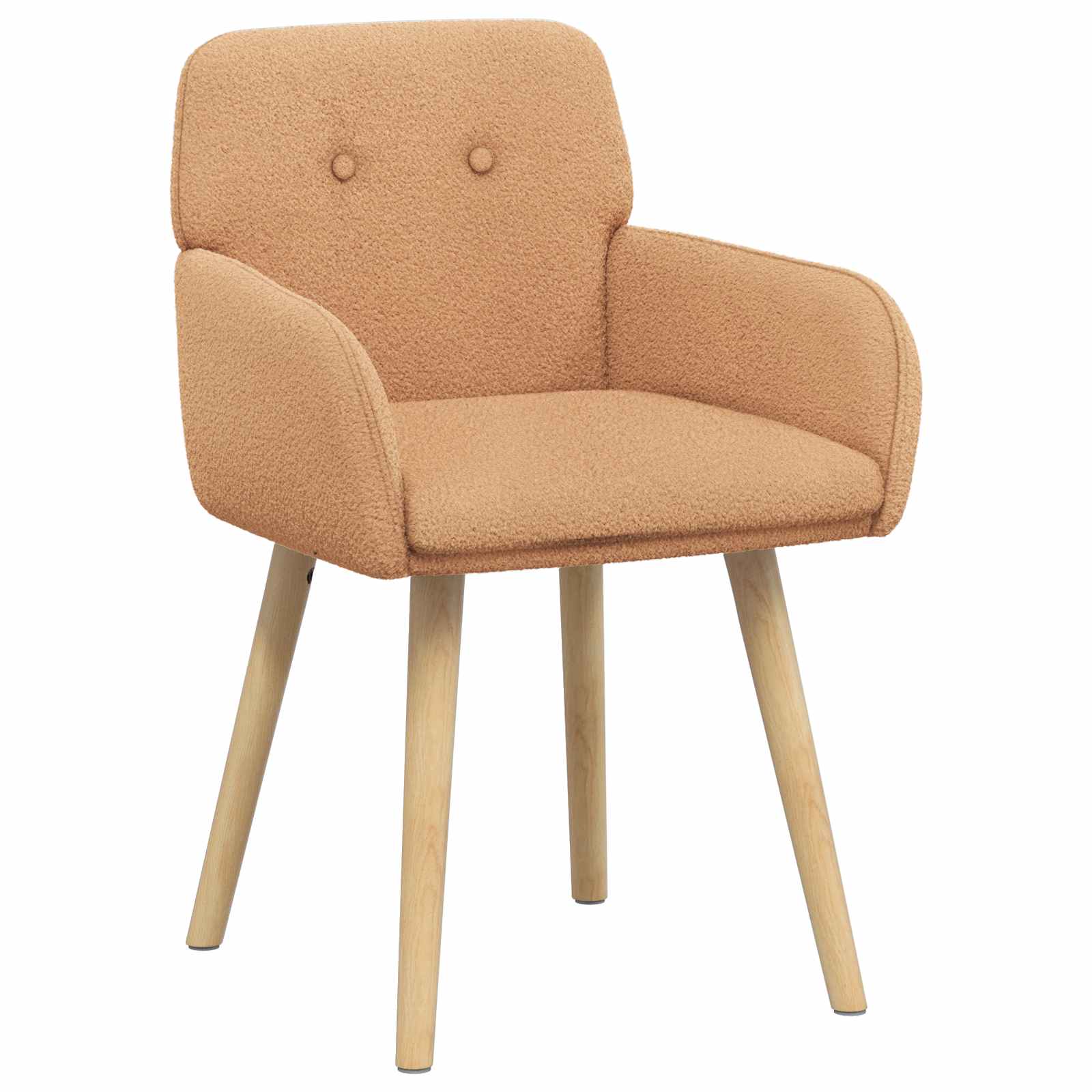 Eettafelstoelen 2 pcs Bouclé Beige 59 x 57 x 85 cm is nu te koop bij PeponiXL, paradijselijk wonen!
