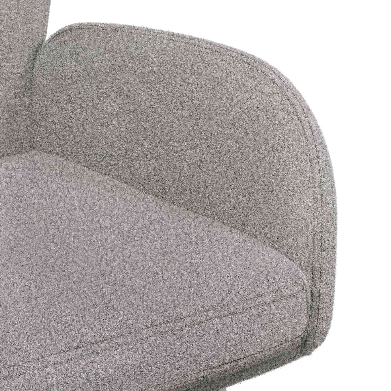 Draai Eetstoelen 2 pcs Bouclé Lichtgrijs 54 x 58 x 87 cm is nu te koop bij PeponiXL, paradijselijk wonen!
