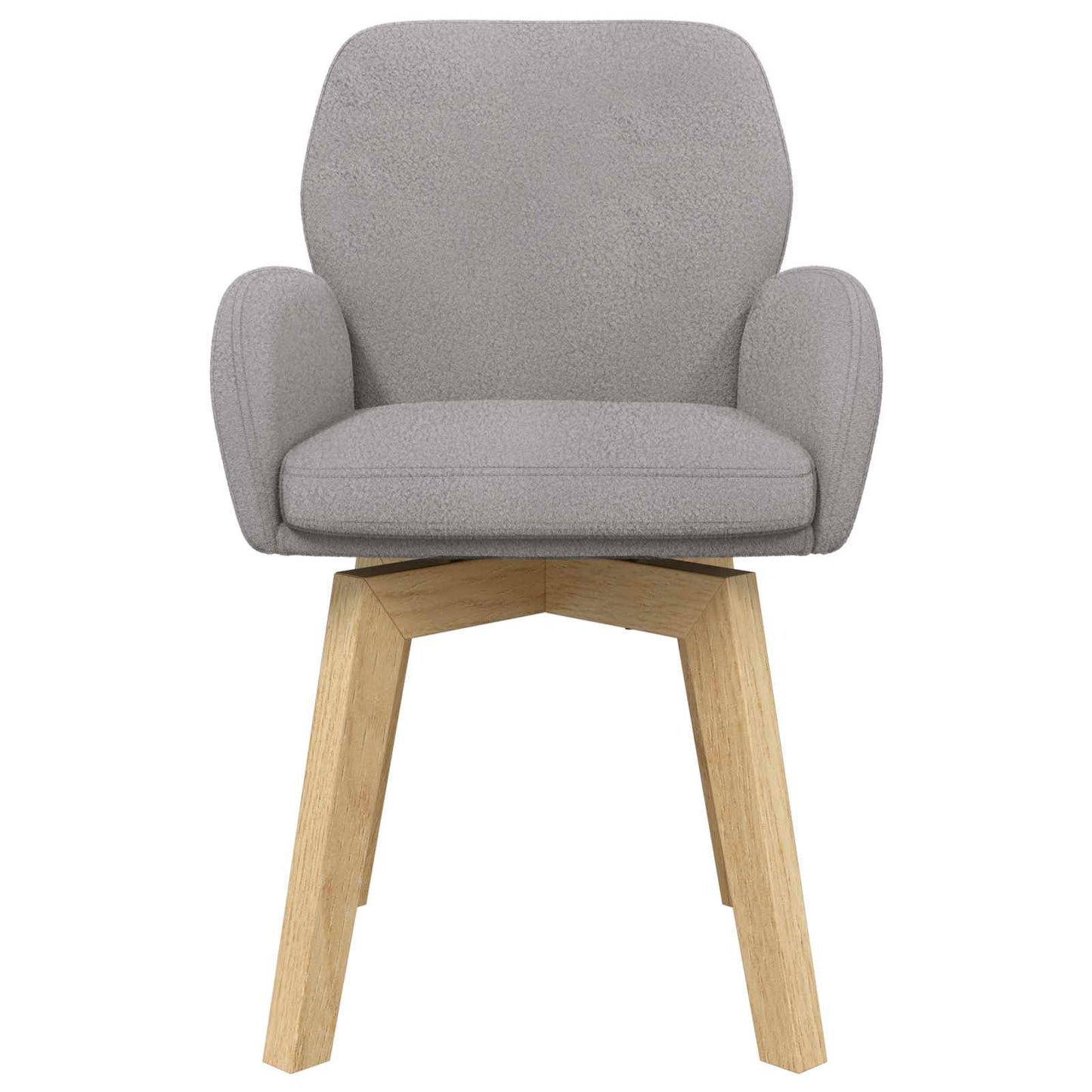 Draai Eetstoelen 2 pcs Bouclé Lichtgrijs 54 x 58 x 87 cm is nu te koop bij PeponiXL, paradijselijk wonen!