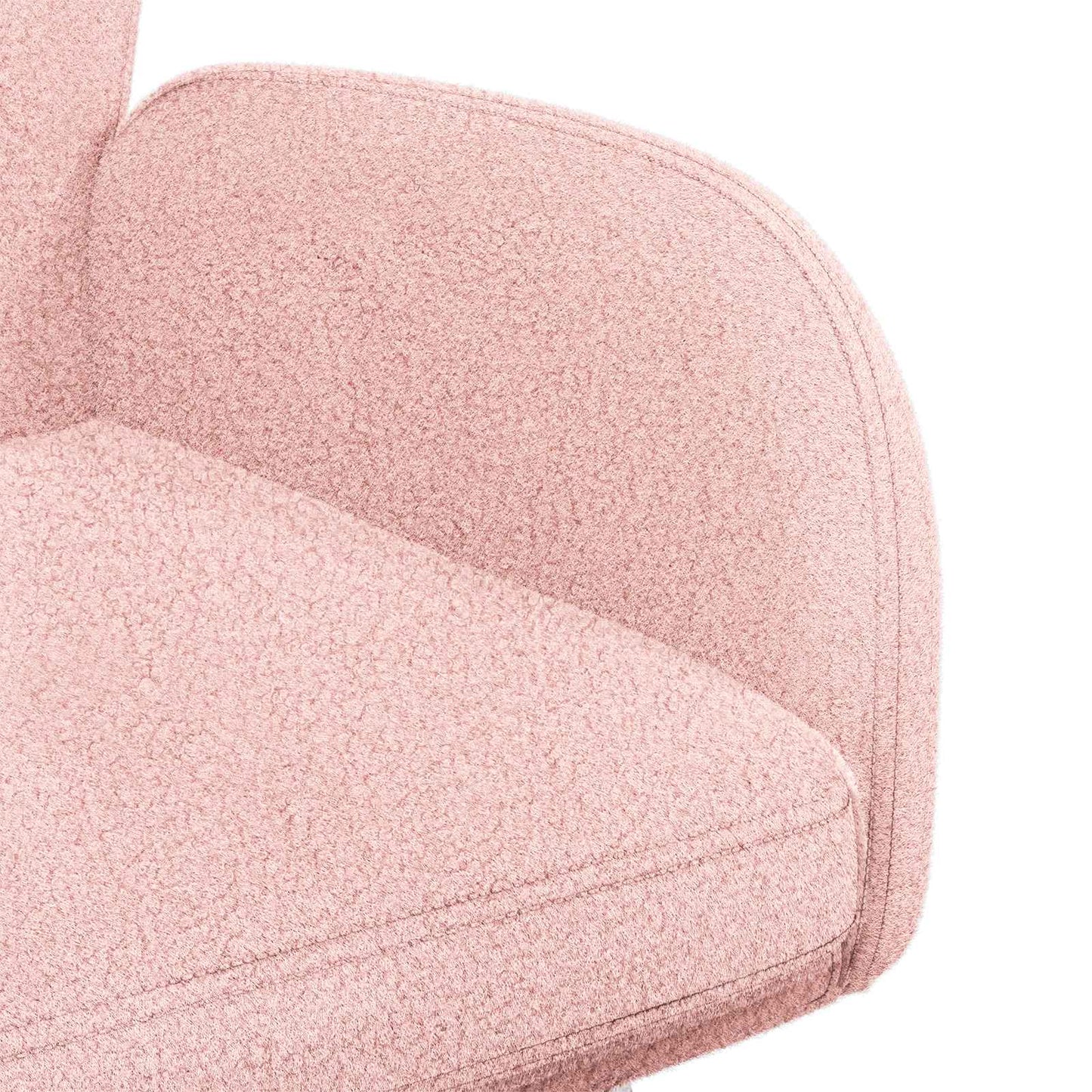 Draai Eetstoelen 2 pcs Bouclé Roze 54 x 58 x 87 cm is nu te koop bij PeponiXL, paradijselijk wonen!