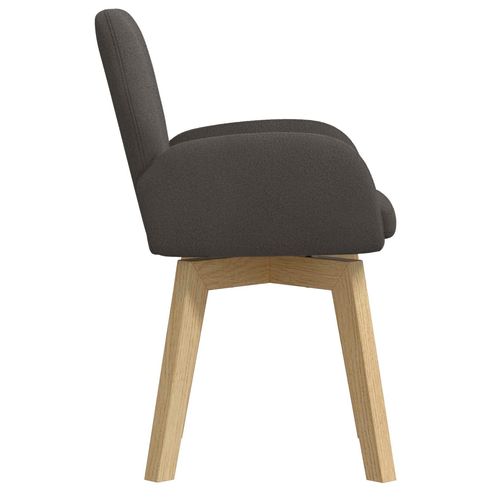 Draai Eetstoelen 2 pcs Bouclé Donkergrijs 54 x 58 x 87 cm is nu te koop bij PeponiXL, paradijselijk wonen!