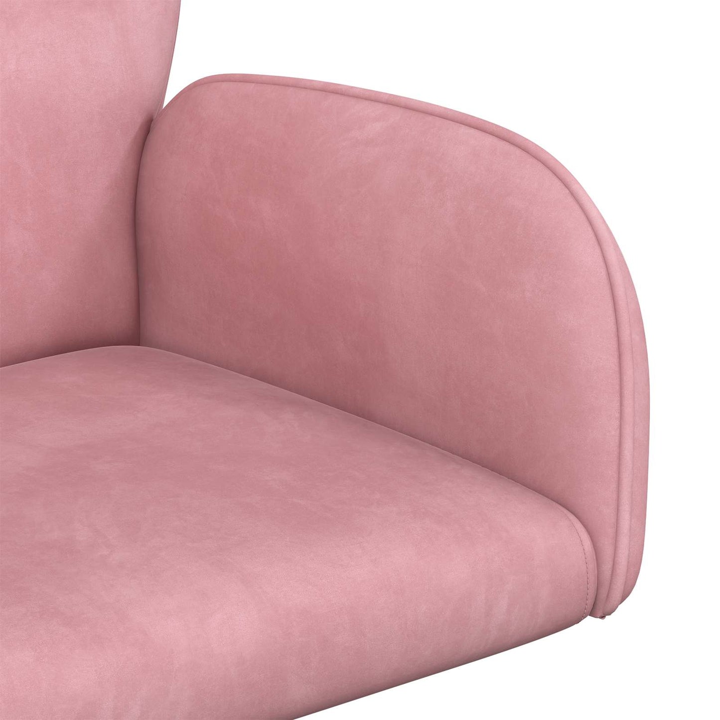 Draaischrijfstoel 54 x 55 x 90 cm Roze fluweel