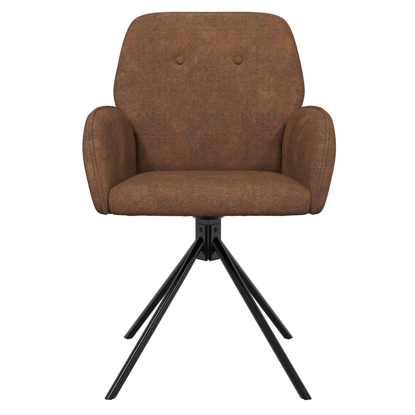 Draai Eetstoelen 2 pcs Nep Suede Leer Bruin 54 x 55 x 86 cm is nu te koop bij PeponiXL, paradijselijk wonen!