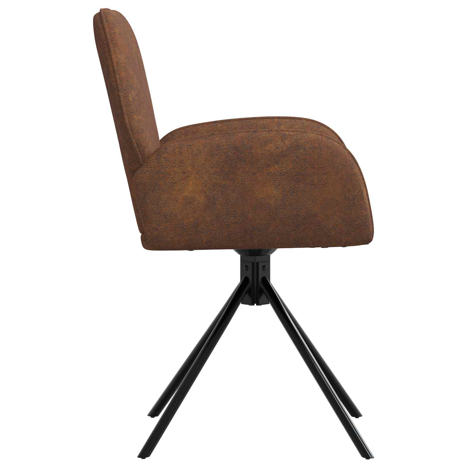 Draai Eetstoelen 2 pcs Nep Suede Leer Bruin 54 x 55 x 86 cm is nu te koop bij PeponiXL, paradijselijk wonen!