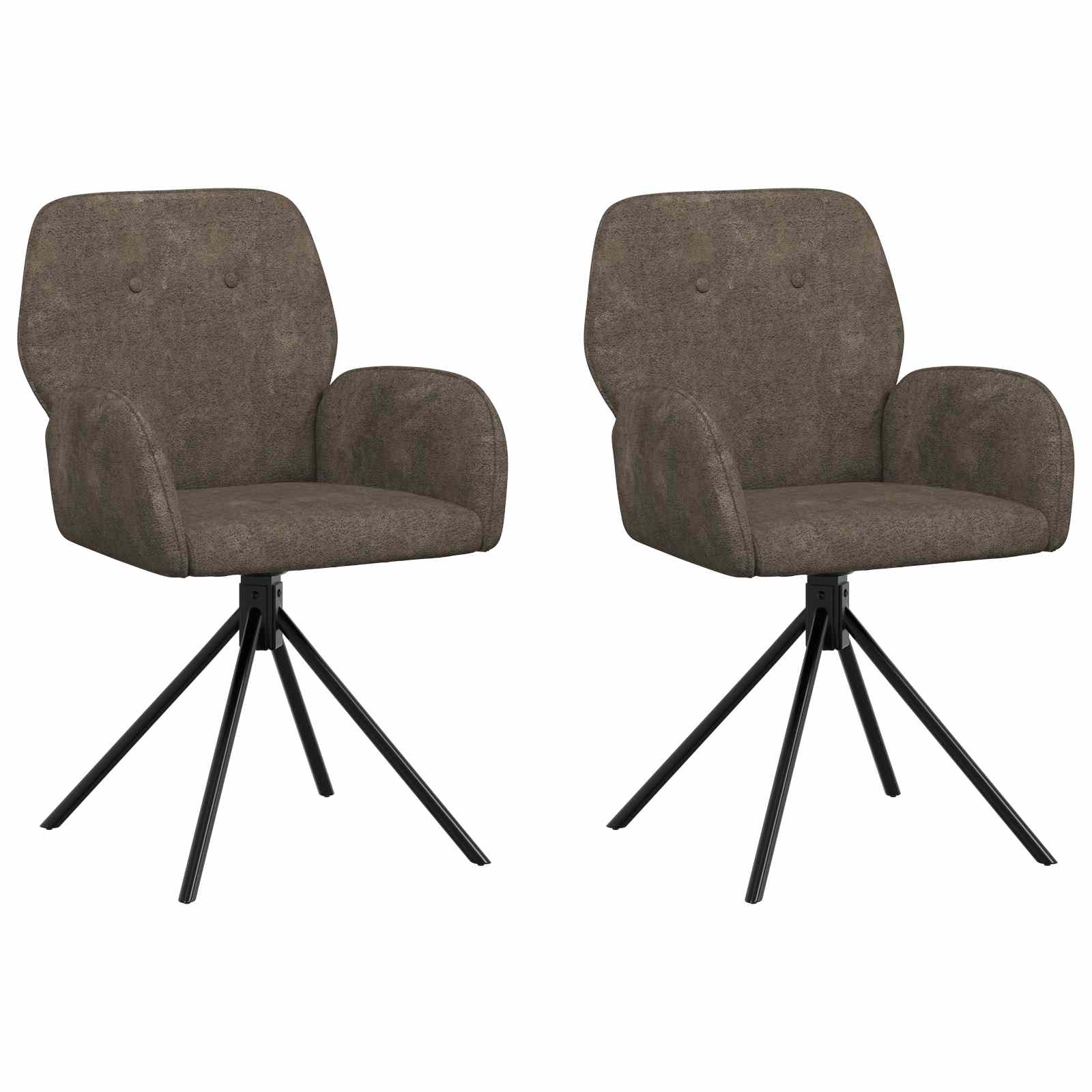 Draai Eetstoelen 2 pcs Nep Suede Leer Donkergrijs is nu te koop bij PeponiXL, paradijselijk wonen!