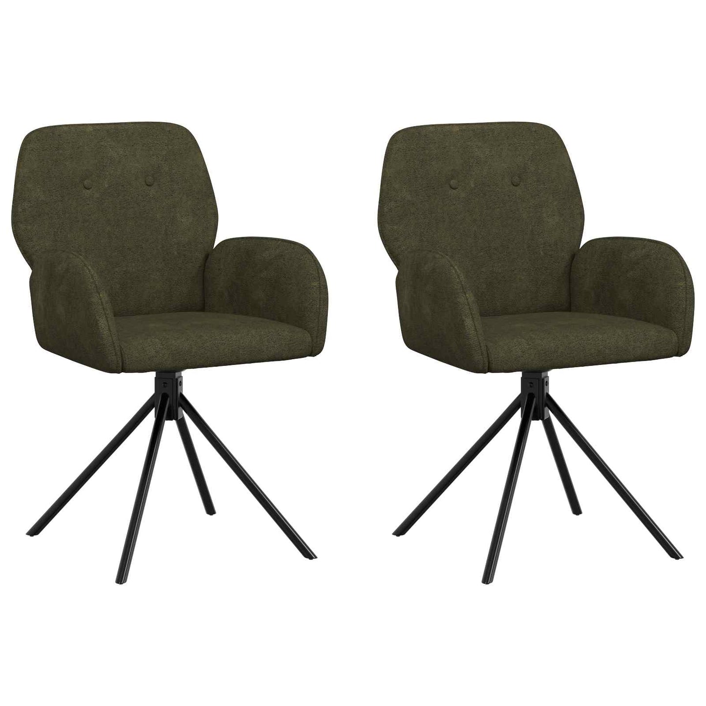 Draai Eetstoelen 2 pcs Nep Suede Leer Legergroen is nu te koop bij PeponiXL, paradijselijk wonen!
