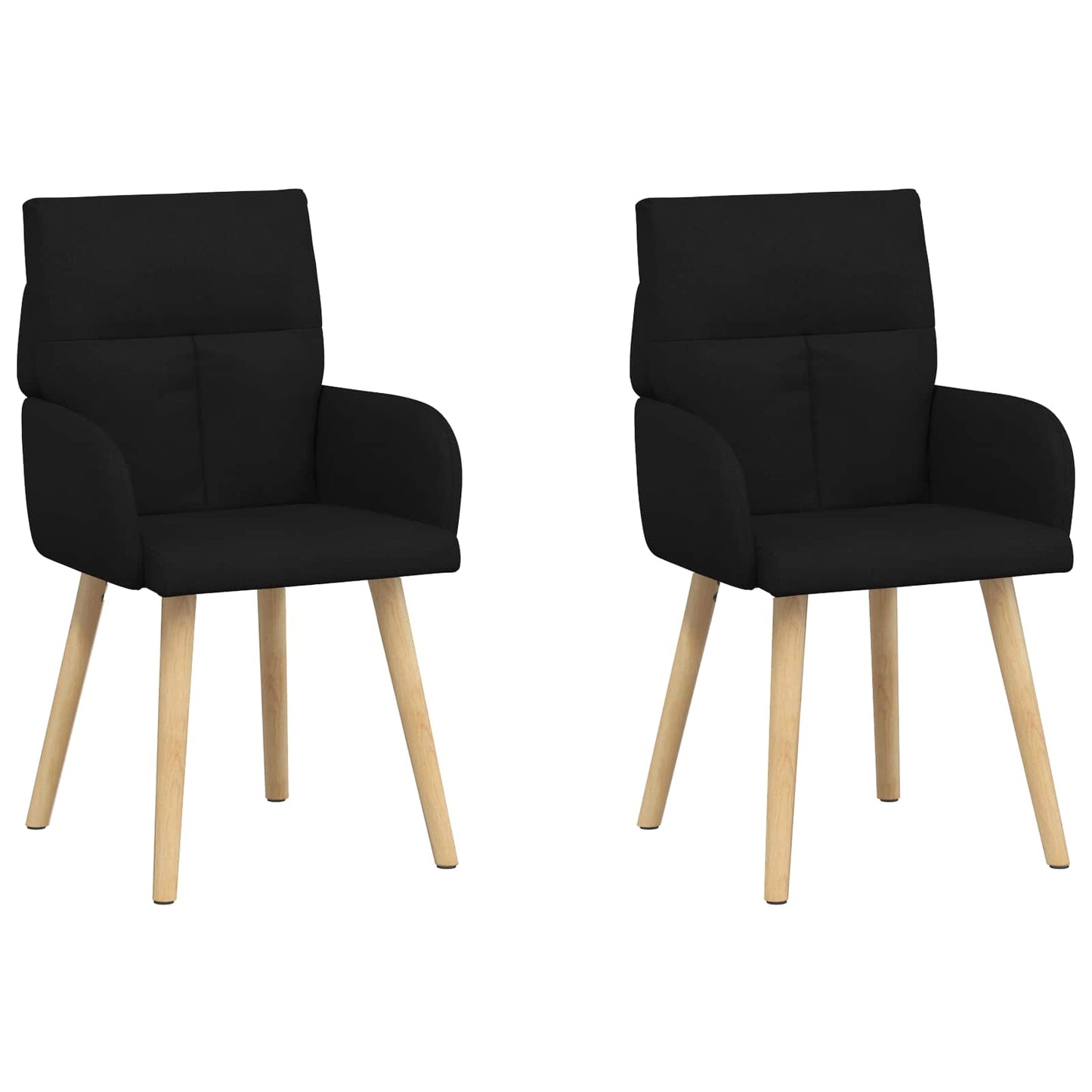 Eettafelstoelen 2 pcs Stof Zwart 60 x 56 x 96 cm is nu te koop bij PeponiXL, paradijselijk wonen!