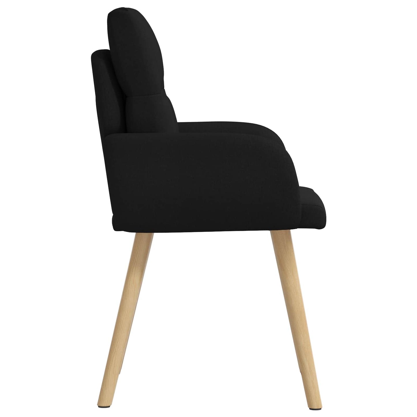 Eettafelstoelen 2 pcs Stof Zwart 60 x 56 x 96 cm is nu te koop bij PeponiXL, paradijselijk wonen!