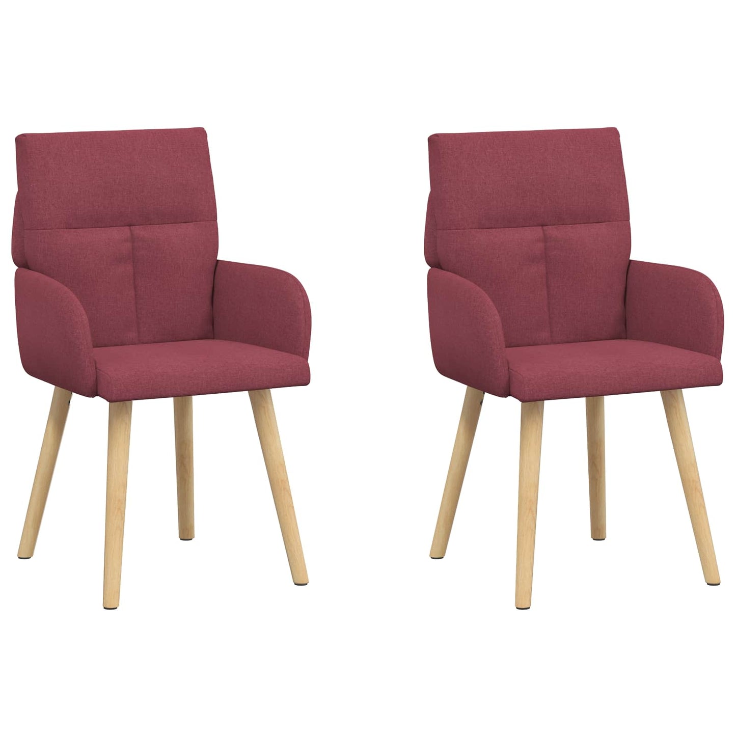 Eettafelstoelen 2 pcs Stof Wijnrood 60 x 56 x 96 cm is nu te koop bij PeponiXL, paradijselijk wonen!