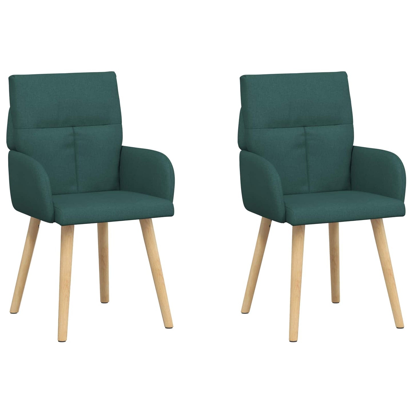 Eettafelstoelen 2 pcs Stof Donkergroen 60 x 56 x 96 cm is nu te koop bij PeponiXL, paradijselijk wonen!