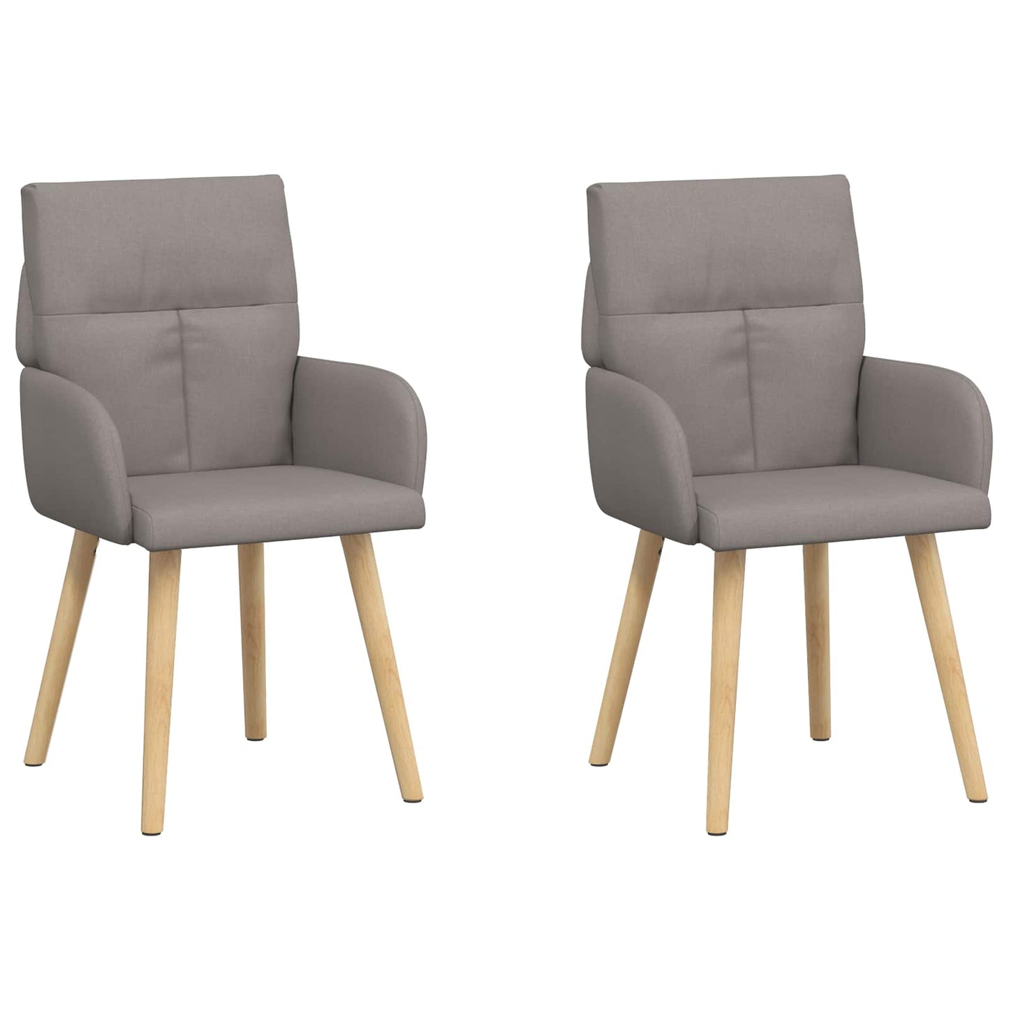 Eettafelstoelen 2 pcs Stof Taupe 60 x 56 x 96 cm is nu te koop bij PeponiXL, paradijselijk wonen!