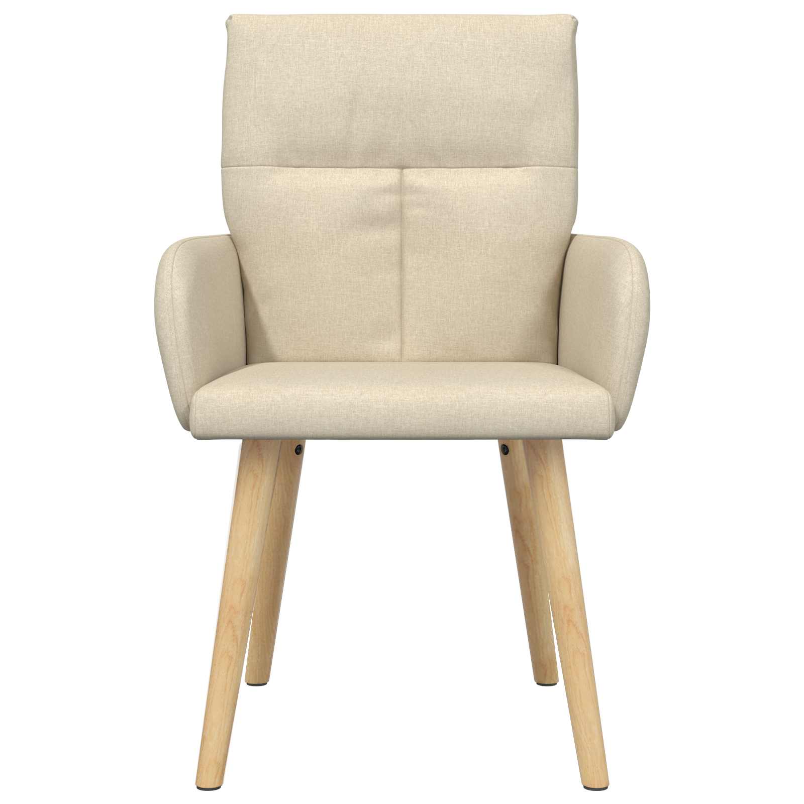 Eettafelstoelen 2 pcs Stof Crèmekleurig 60 x 56 x 96 cm is nu te koop bij PeponiXL, paradijselijk wonen!