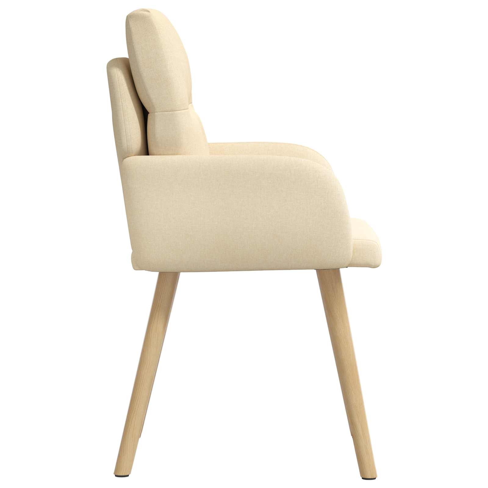 Eettafelstoelen 2 pcs Stof Crèmekleurig 60 x 56 x 96 cm is nu te koop bij PeponiXL, paradijselijk wonen!
