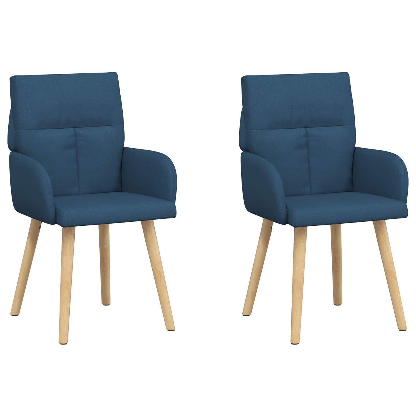 Eettafelstoelen 2 pcs Stof Blauw 60 x 56 x 96 cm is nu te koop bij PeponiXL, paradijselijk wonen!