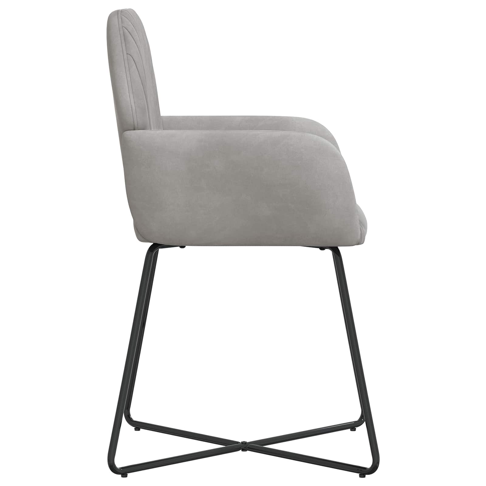 Eettafelstoelen 2 pcs fluweel Lichtgrijs 55 x 50 x 84 cm is nu te koop bij PeponiXL, paradijselijk wonen!