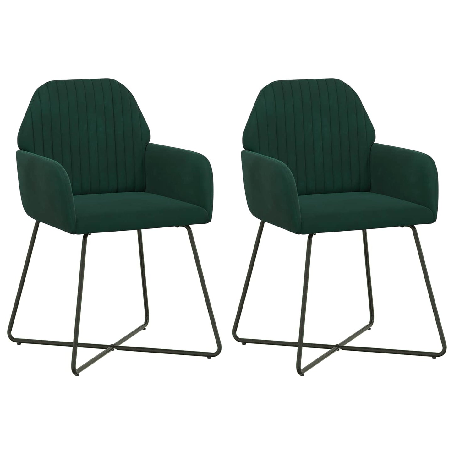 Eettafelstoelen 2 pcs fluweel Donkergroen 55 x 50 x 84 cm is nu te koop bij PeponiXL, paradijselijk wonen!