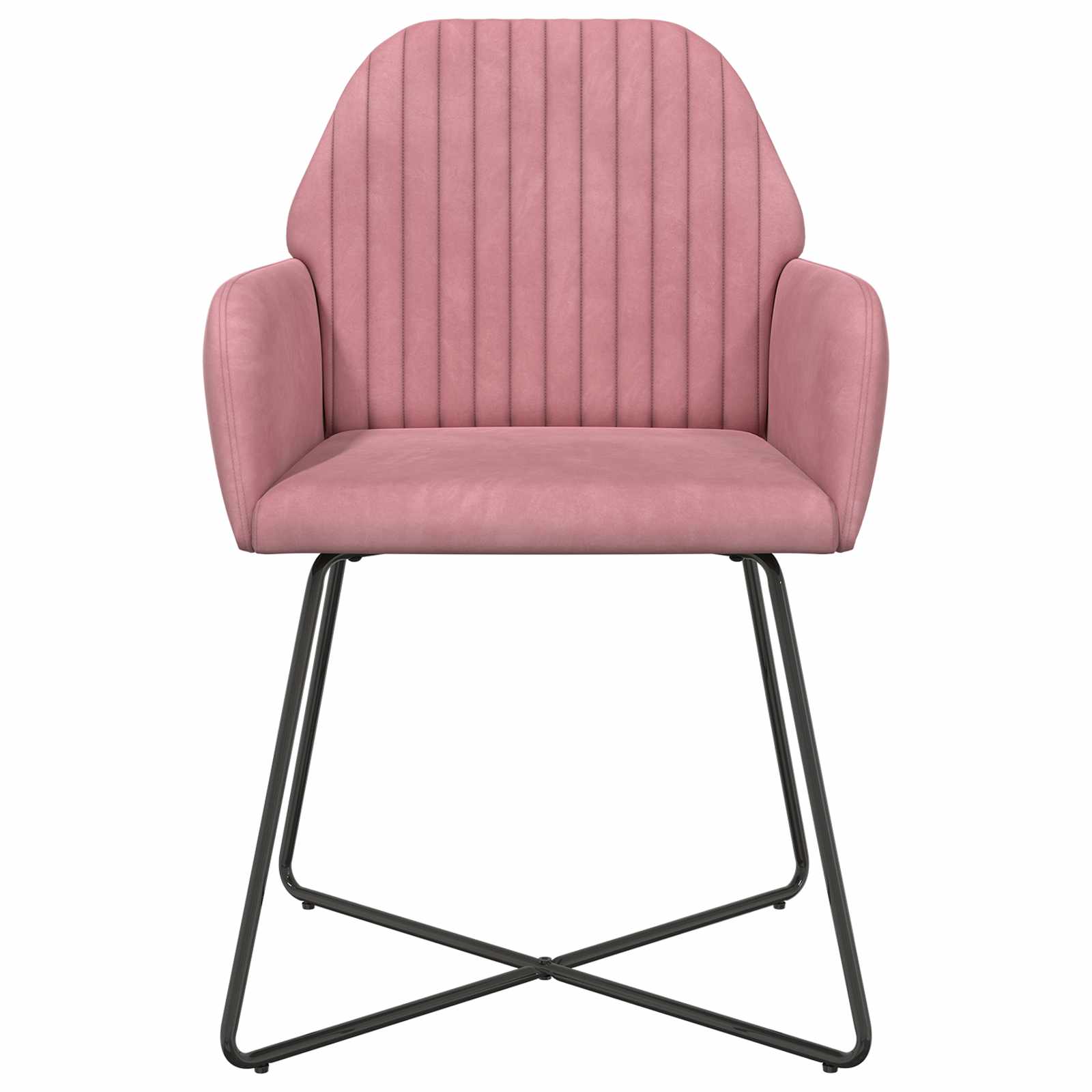 Eettafelstoelen 2 pcs fluweel Roze 55 x 50 x 84 cm is nu te koop bij PeponiXL, paradijselijk wonen!