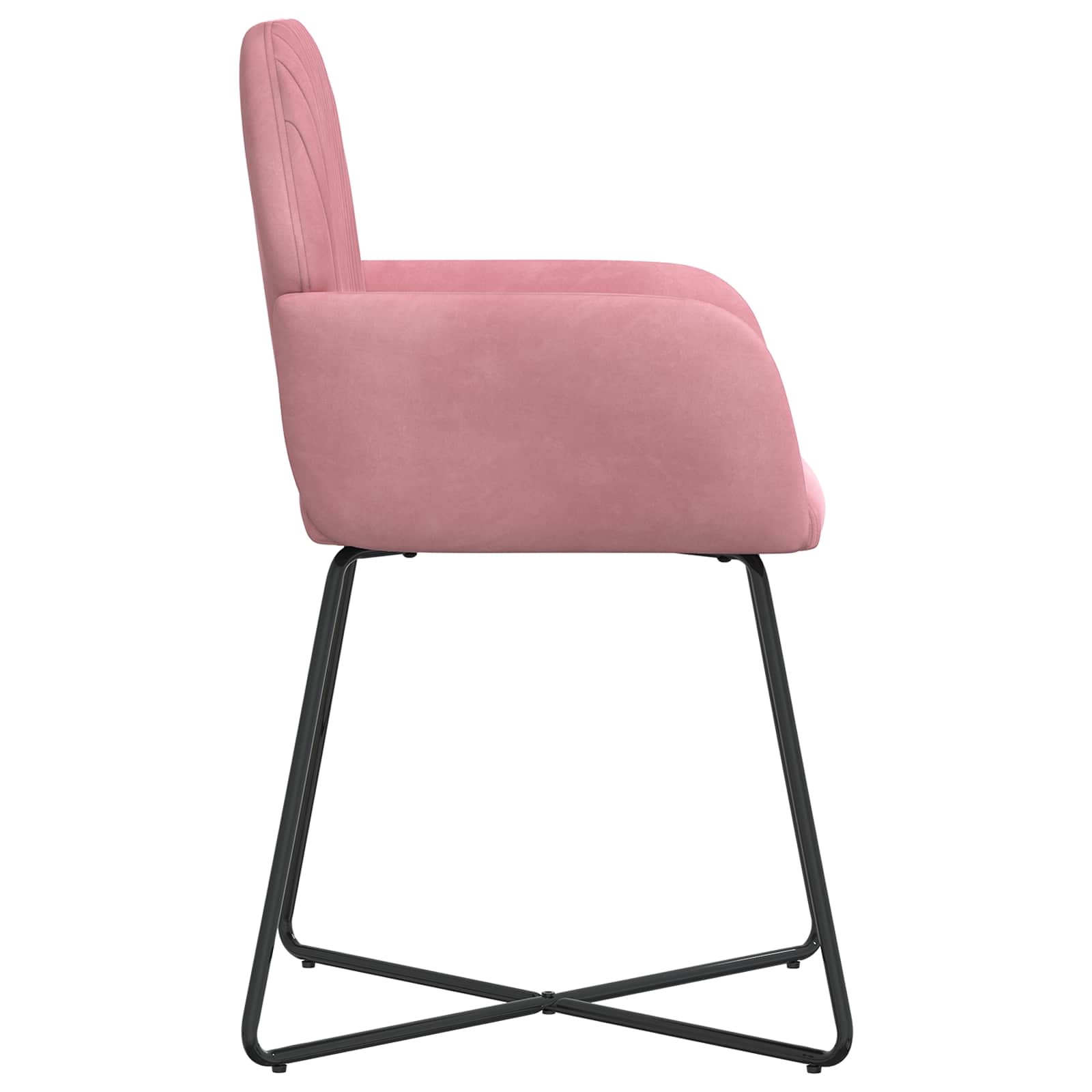 Eettafelstoelen 2 pcs fluweel Roze 55 x 50 x 84 cm is nu te koop bij PeponiXL, paradijselijk wonen!