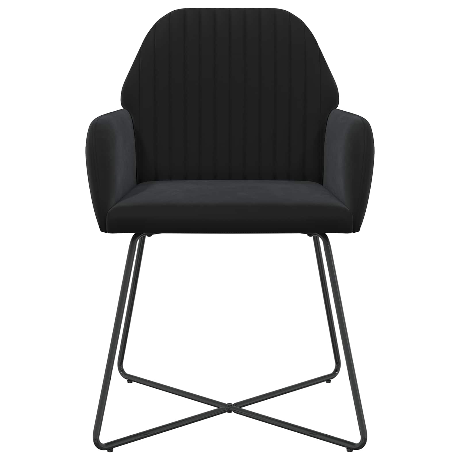 Eettafelstoelen 2 pcs fluweel Zwart 55 x 50 x 84 cm is nu te koop bij PeponiXL, paradijselijk wonen!