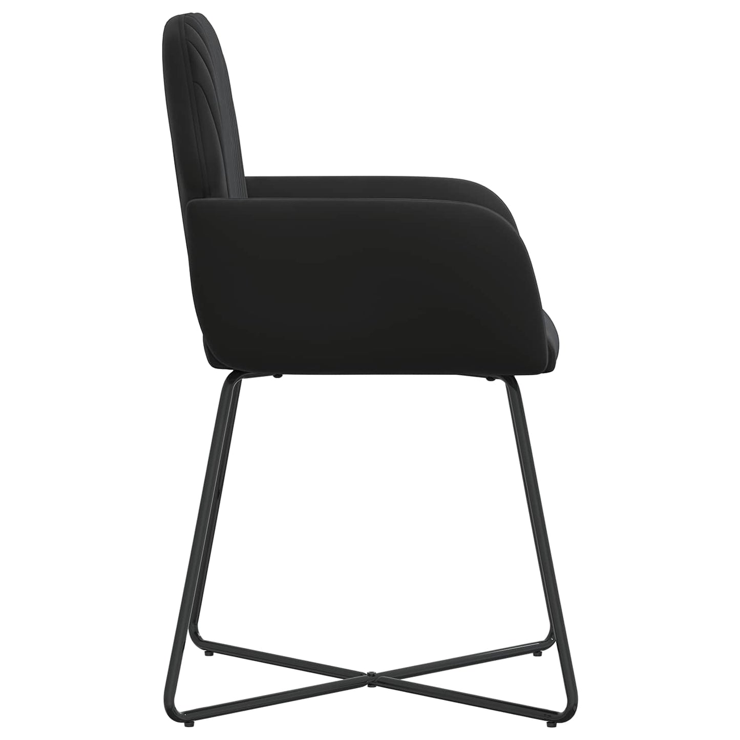 Eettafelstoelen 2 pcs fluweel Zwart 55 x 50 x 84 cm is nu te koop bij PeponiXL, paradijselijk wonen!