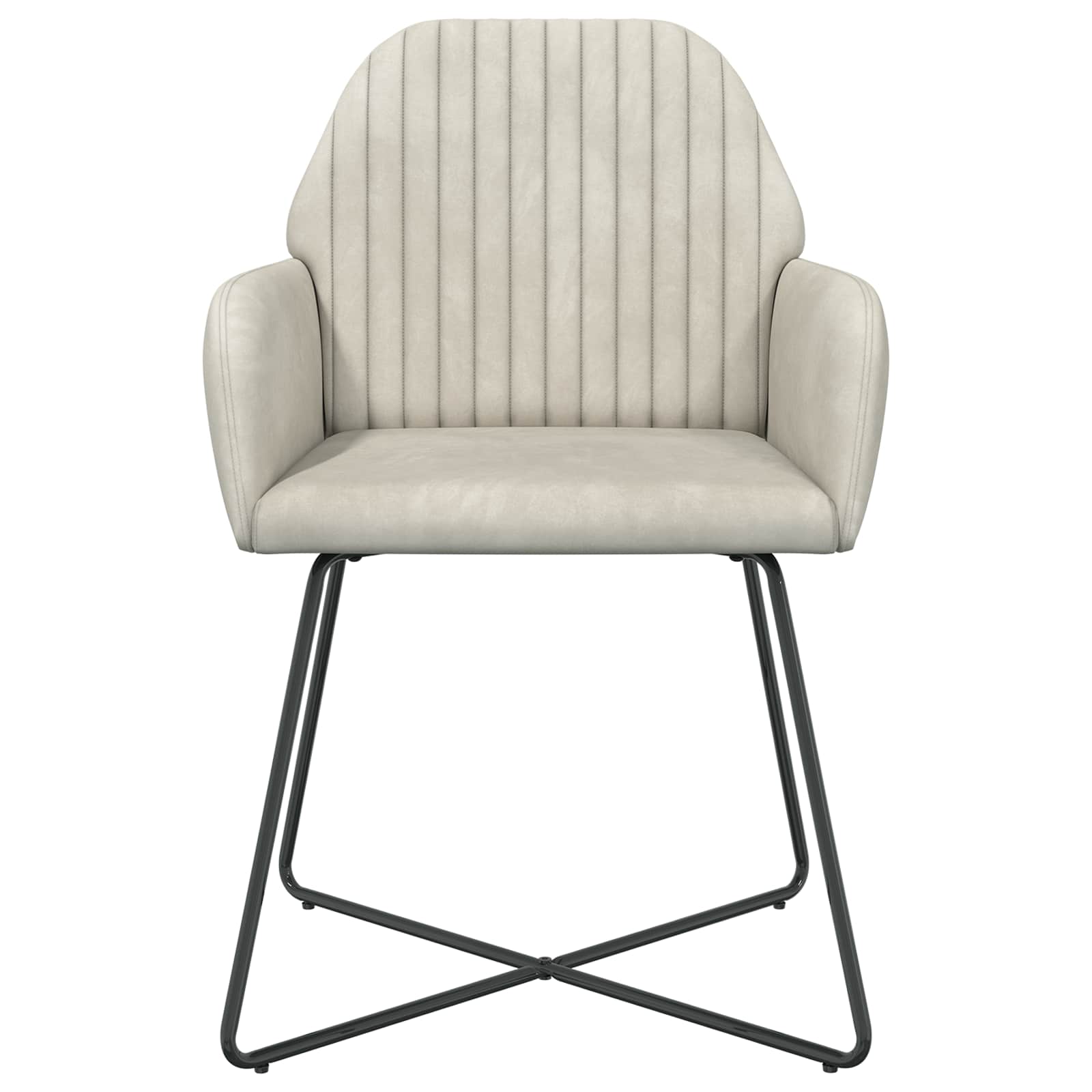 Eettafelstoelen 2 pcs fluweel Crèmekleurig 55 x 50 x 84 cm is nu te koop bij PeponiXL, paradijselijk wonen!