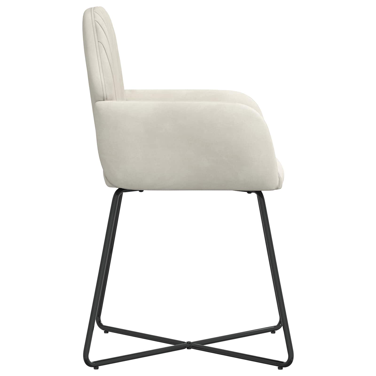 Eettafelstoelen 2 pcs fluweel Crèmekleurig 55 x 50 x 84 cm is nu te koop bij PeponiXL, paradijselijk wonen!