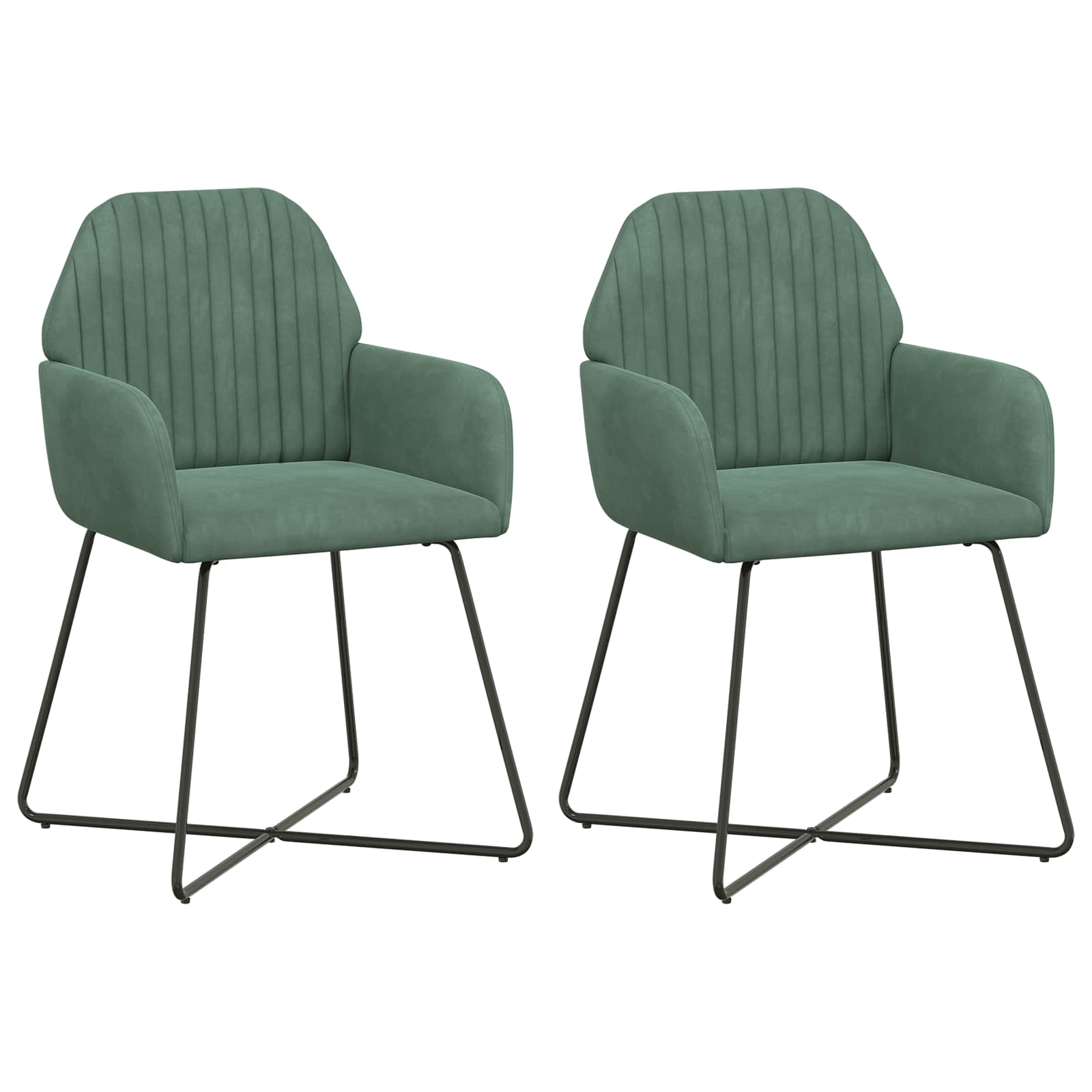 Eettafelstoelen 2 pcs fluweel Zeegroen 55 x 50 x 84 cm is nu te koop bij PeponiXL, paradijselijk wonen!