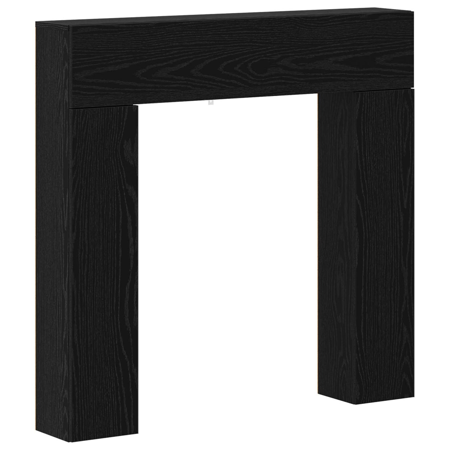 Haardomlijsting Zwart eiken 102 x 18 x 100,5 cm Bewerkt hout is nu te koop bij PeponiXL, paradijselijk wonen!