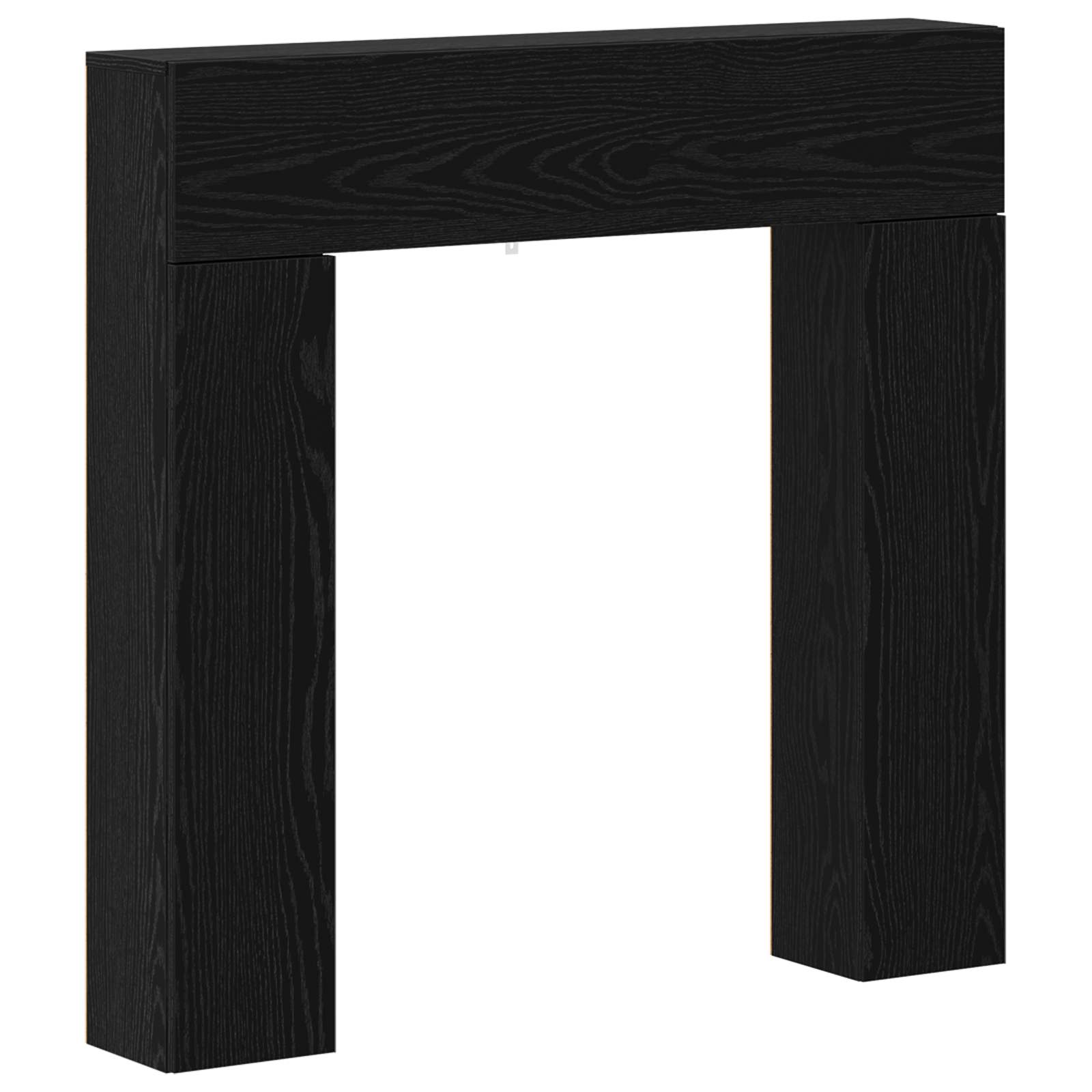 Haardomlijsting Zwart eiken 102 x 18 x 100,5 cm Bewerkt hout is nu te koop bij PeponiXL, paradijselijk wonen!