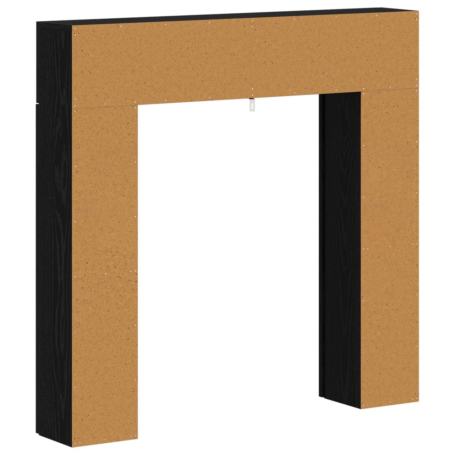 Haardomlijsting Zwart eiken 102 x 18 x 100,5 cm Bewerkt hout is nu te koop bij PeponiXL, paradijselijk wonen!