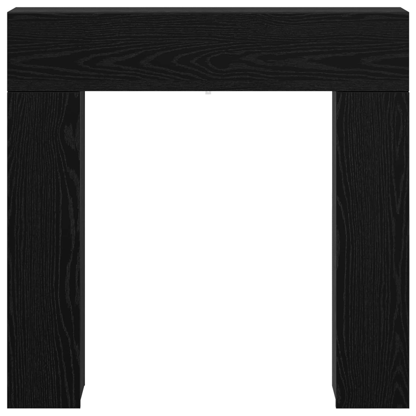 Haardomlijsting Zwart eiken 102 x 18 x 100,5 cm Bewerkt hout is nu te koop bij PeponiXL, paradijselijk wonen!