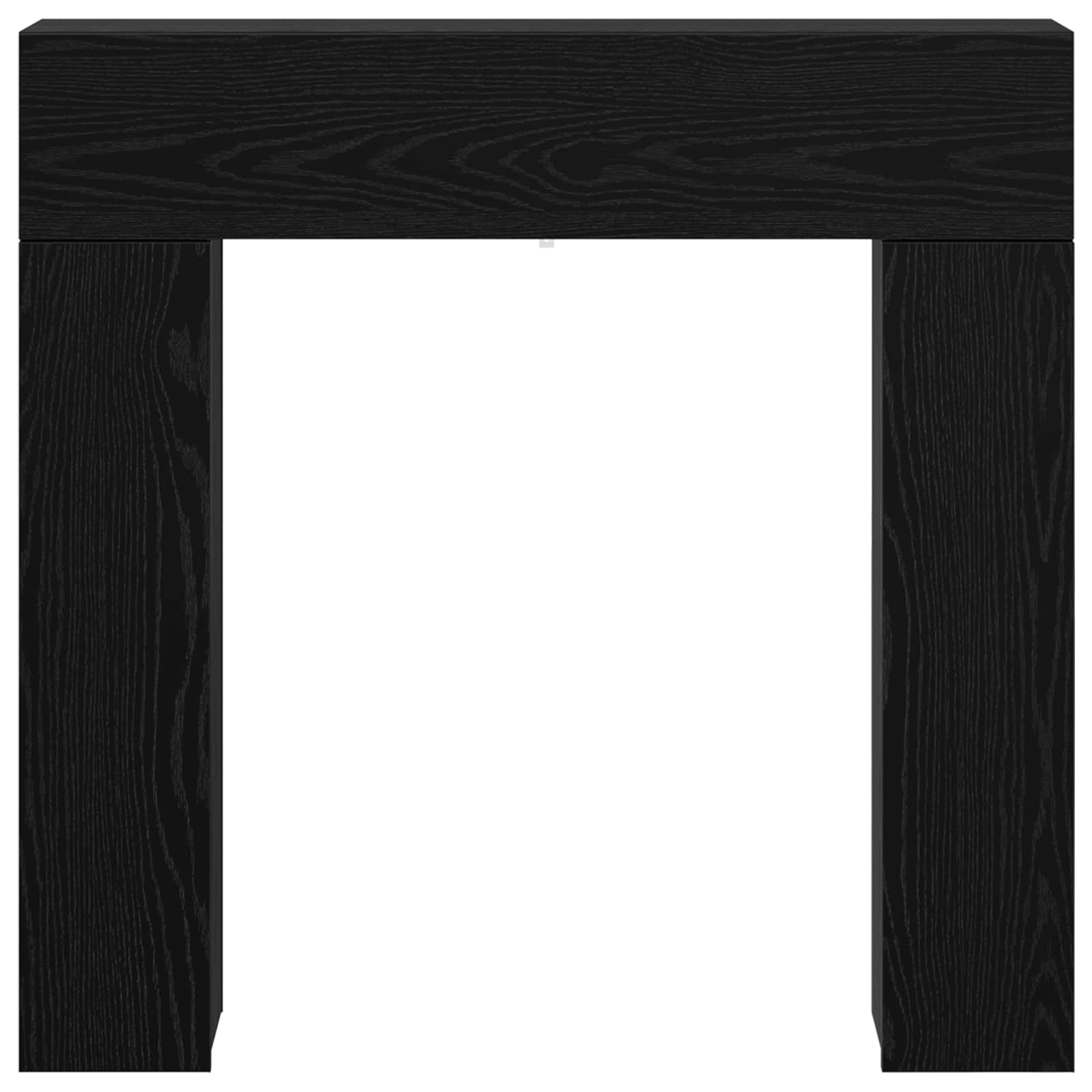 Haardomlijsting Zwart eiken 102 x 18 x 100,5 cm Bewerkt hout is nu te koop bij PeponiXL, paradijselijk wonen!