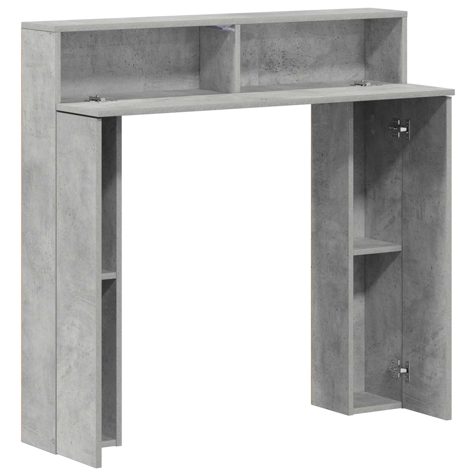 Haardomlijsting Betongrijs 102 x 18 x 100,5 cm Bewerkt hout is nu te koop bij PeponiXL, paradijselijk wonen!