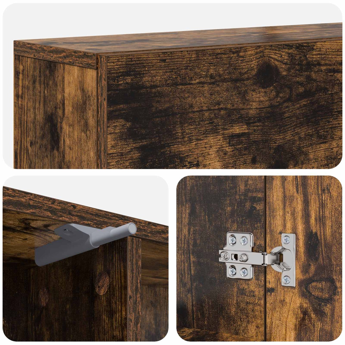 Haardomlijsting Gerookt eiken 102 x 18 x 100,5 cm Bewerkt hout is nu te koop bij PeponiXL, paradijselijk wonen!