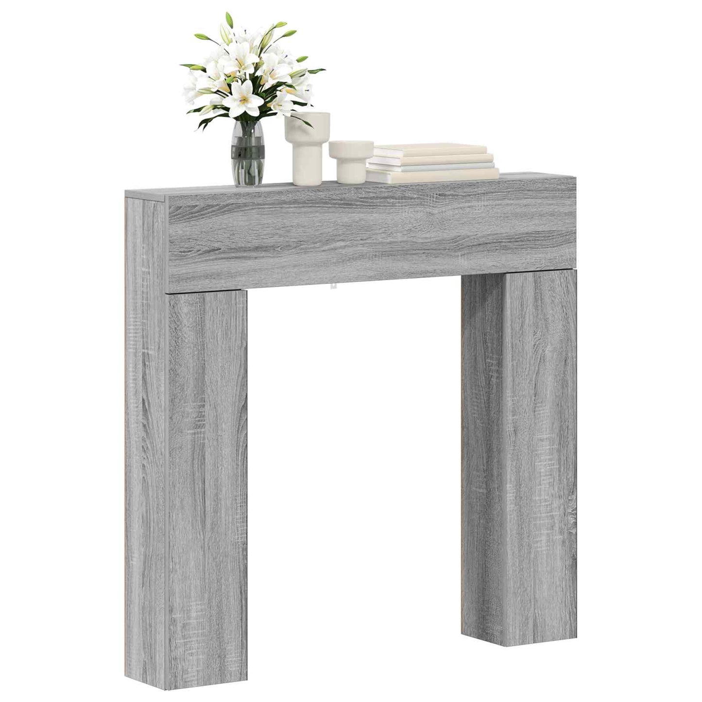 Haardomlijsting Grijs Sonoma 102 x 18 x 100,5 cm Bewerkt hout is nu te koop bij PeponiXL, paradijselijk wonen!
