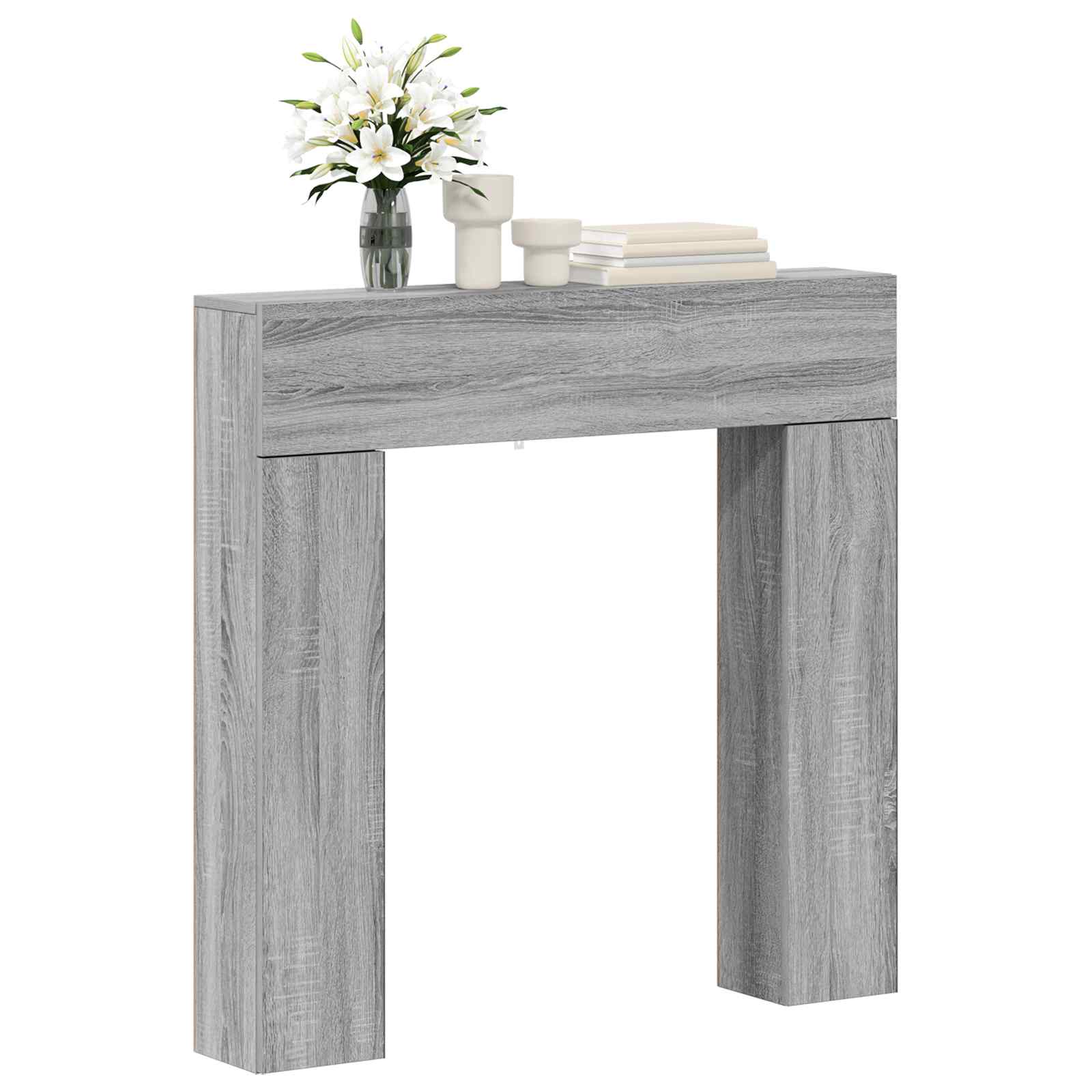 Haardomlijsting Grijs Sonoma 102 x 18 x 100,5 cm Bewerkt hout is nu te koop bij PeponiXL, paradijselijk wonen!