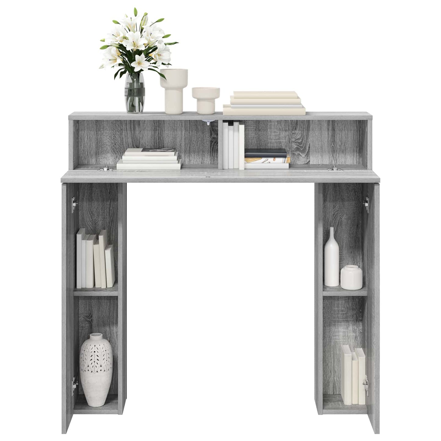 Haardomlijsting Grijs Sonoma 102 x 18 x 100,5 cm Bewerkt hout is nu te koop bij PeponiXL, paradijselijk wonen!