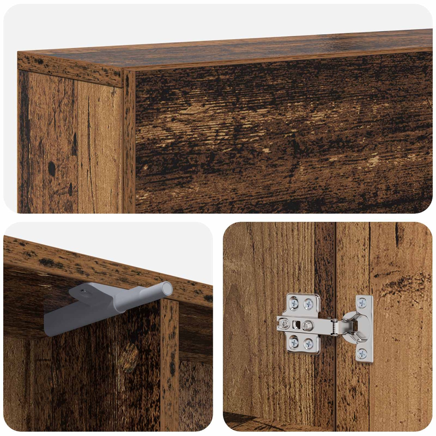 Haardomlijsting Oud hout 102 x 18 x 100,5 cm Bewerkt hout is nu te koop bij PeponiXL, paradijselijk wonen!