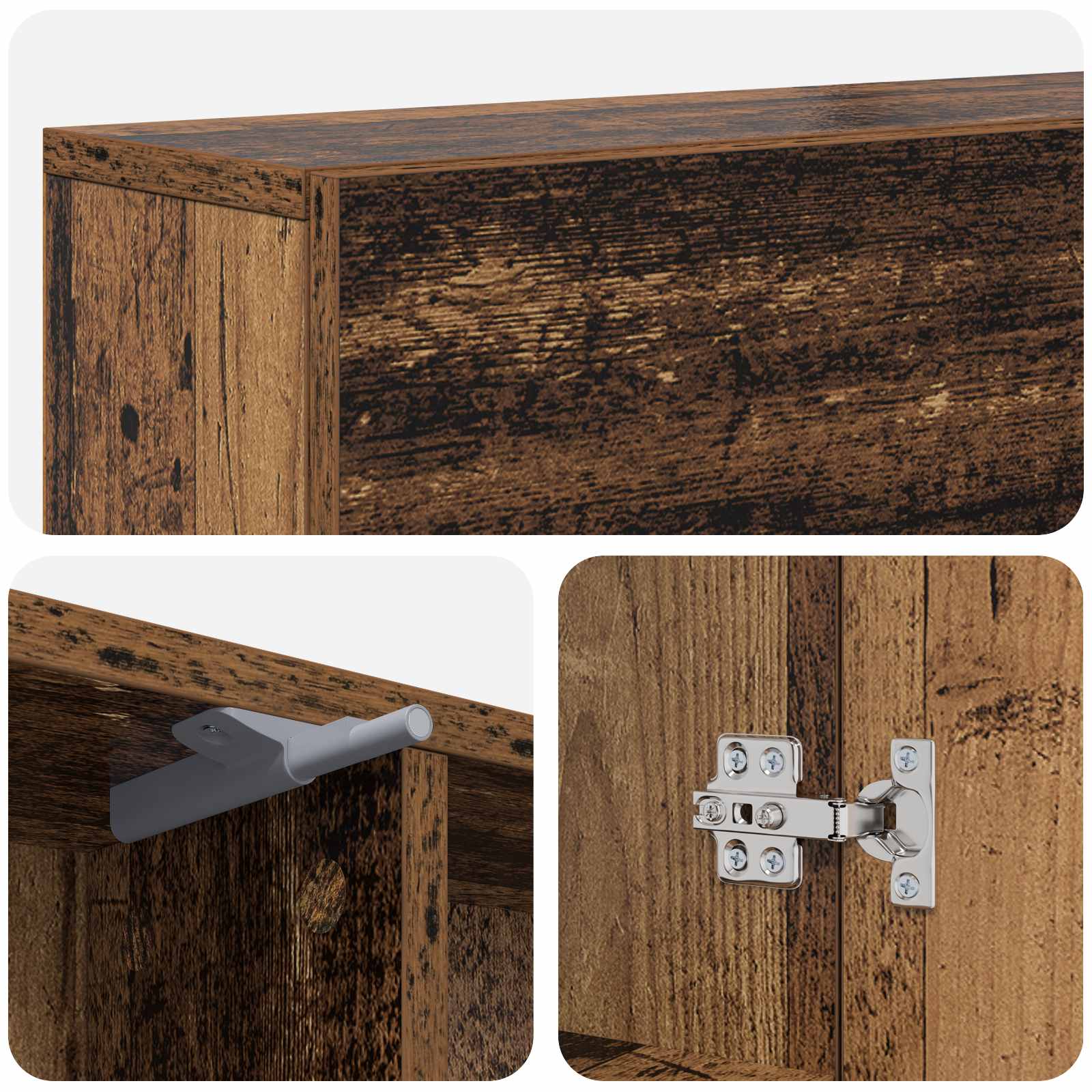 Haardomlijsting Oud hout 102 x 18 x 100,5 cm Bewerkt hout is nu te koop bij PeponiXL, paradijselijk wonen!